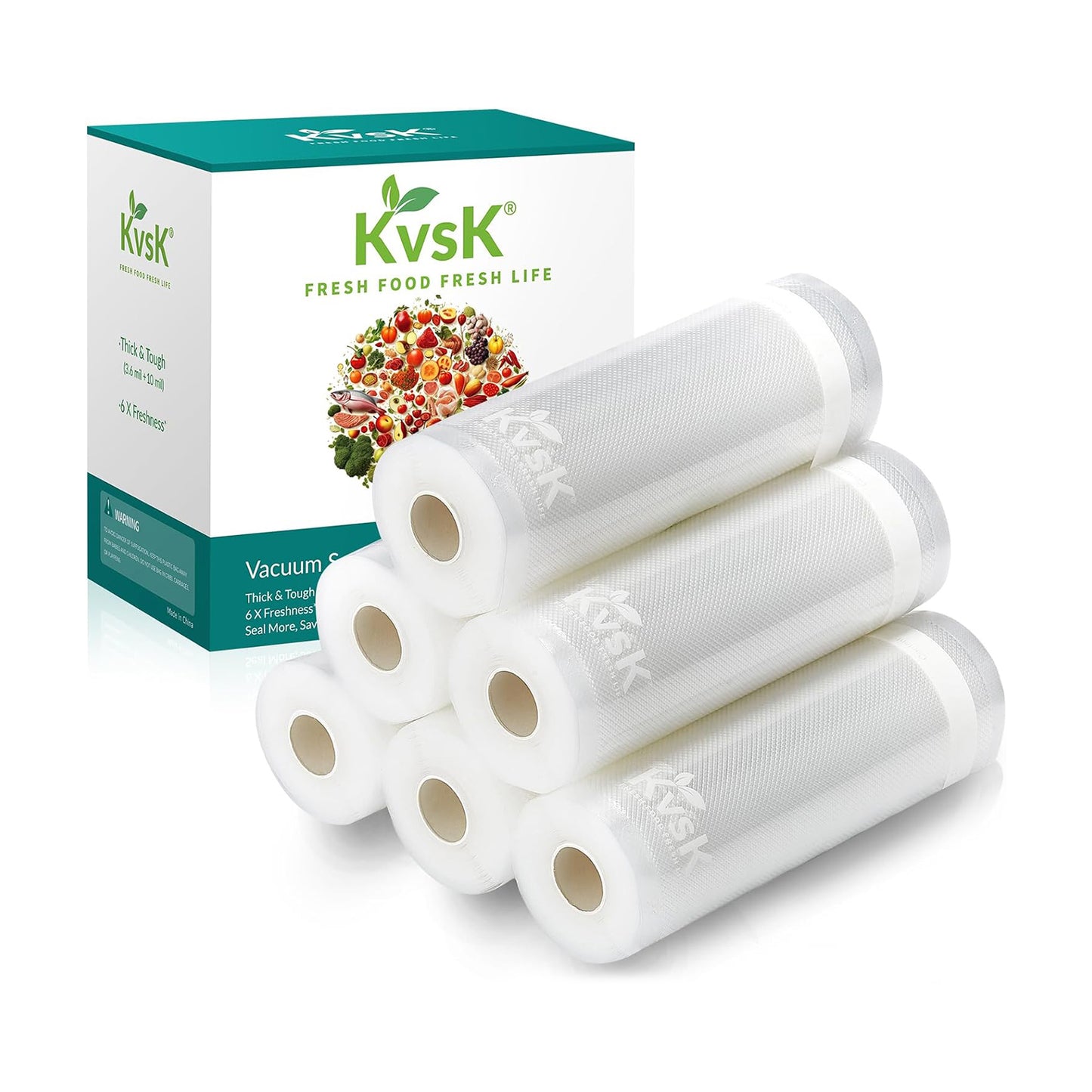 Vacuum Sealer Rolls 6Rolls 8in.x20ft.|20cmx6m